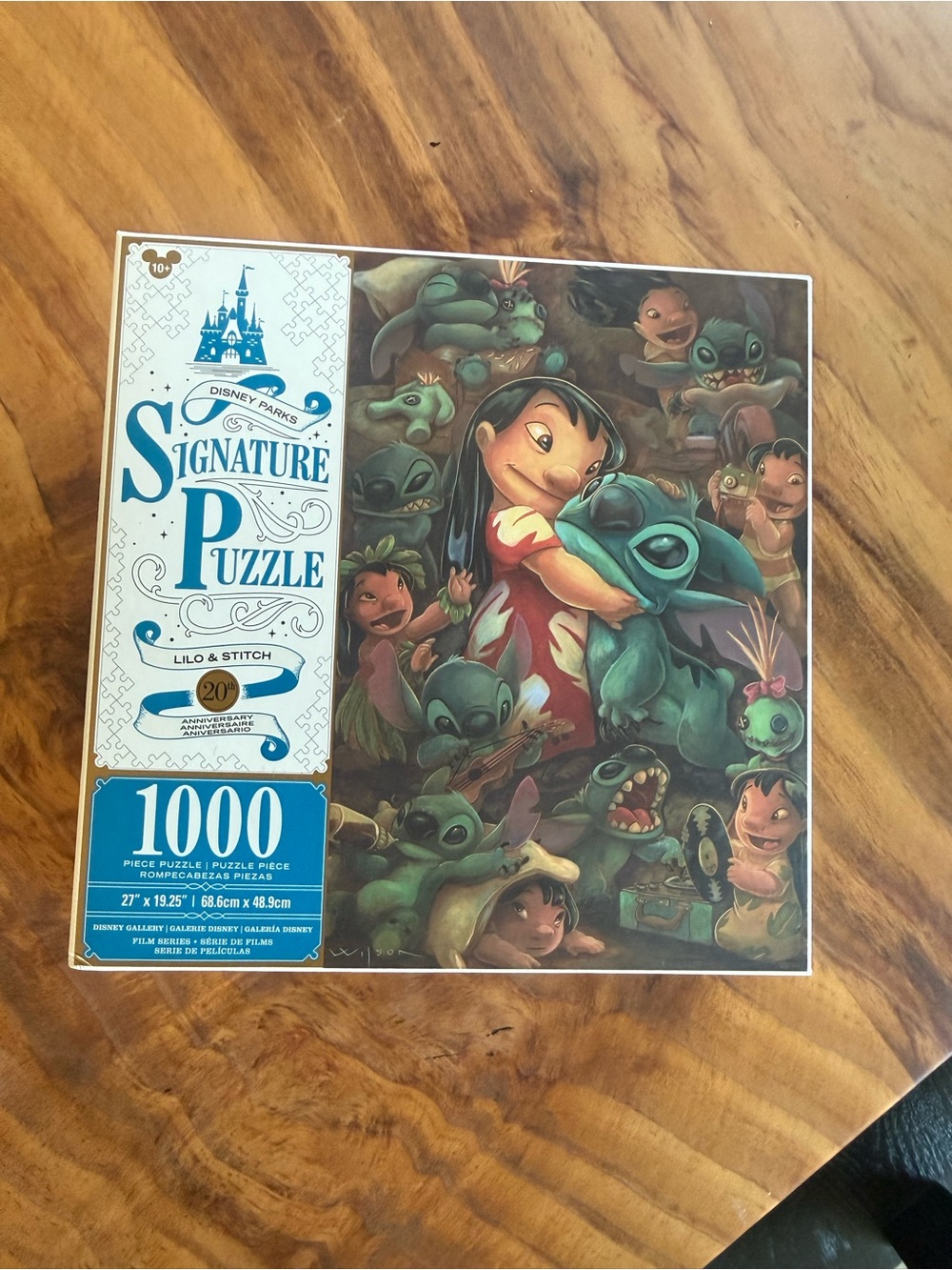 Disney Parks Signature Puzzle Lilo & Stitch 1000-Piece - Blue/Teal Artwork